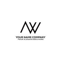 Naklejka premium Logo Tipe For A&W