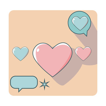 Vector IG or Instagram icons for social media highlight comment