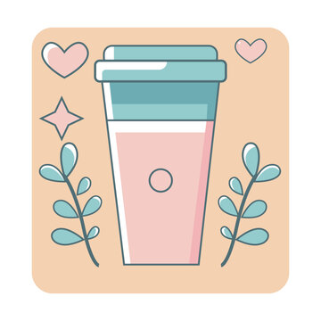 Vector IG or Instagram icons for social media highlight favorite drinks