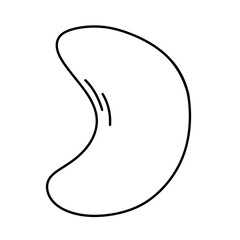 half moon Line icon.