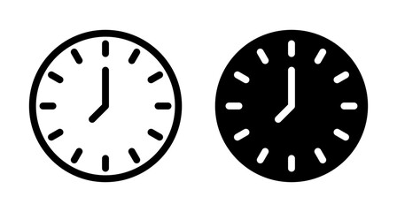 Schedule Vector Icon Set. Alarm clock vector symbol for UI design. - obrazy, fototapety, plakaty
