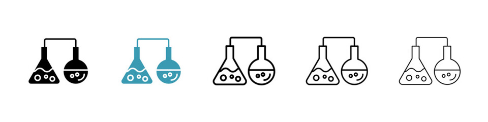 Experiment Vector Icon Set. Biology science laboratory vector symbol for UI design.