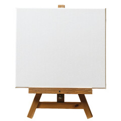 Blank painting canvas, transparent background, isolated image, generative AI