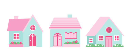 Spring house vector. sweet Home.