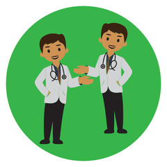 Fototapeta premium Health worker doctor icon
