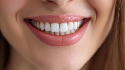 Fototapeta premium a healthy teeth woman confident smile with perfect white teeth toothpaste advertisement