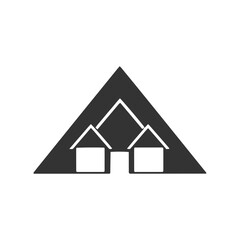 Logo of home icon vector camp silhouette kitchen design template on white background