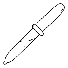 eyedropper illustration hand drawn outline isolated vector
