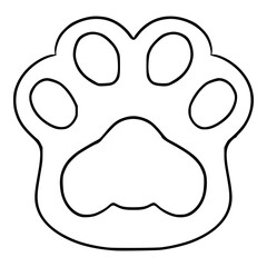 Obraz premium cat paw icon illustration hand drawn outline isolated vector