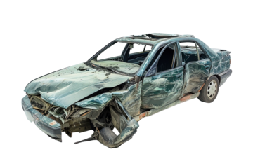 Rusted Destroy Car Isolated