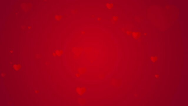 red herats bokeh background animation