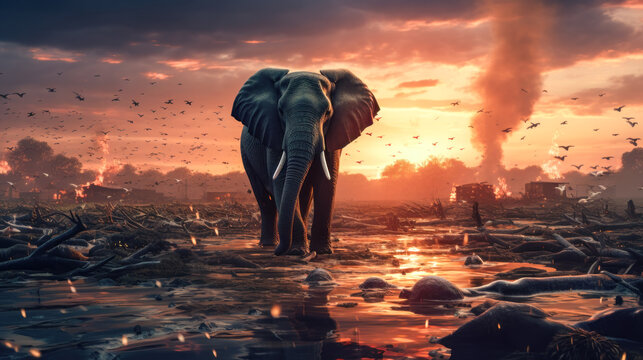 Wildlifeurvival: A Rilient and Amazing Photo of Wildlife Adapting andurviving in the Face of Environmental Dte