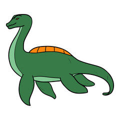 loch ness illustration hand drawn isolated vector