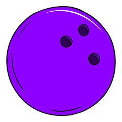 bowling ball icon illustration isoalted vector
