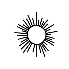 Hand drawn sun 