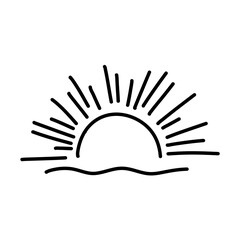 Hand drawn sun 