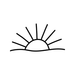 Hand drawn sun 