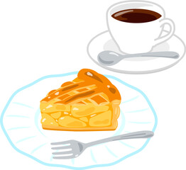 アップルパイとコーヒー