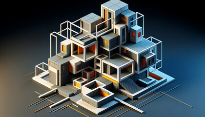 Modern Geo Minimalist Prefabricated Buildings Design