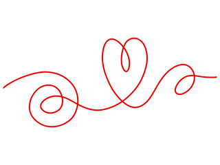 Valentine Love Line Art Illustration
