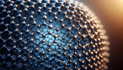 Serene elegance of vibrant graphene lattice structure.