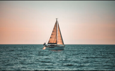sailboat on the sea, sailboat,ai generated 