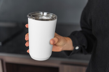 Tumbler plastic coffee cup mockup design