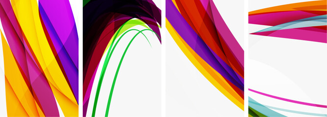 Abstract colorful wave posters for wallpaper, business card, cover, poster, banner, brochure, header, website
