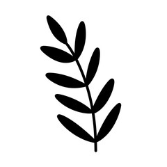 Leaves silhouette icon.