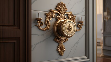 Neo-Classical key holder in an elegantly styled, classical interior