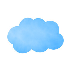 Watercolour cute cloud Icon.