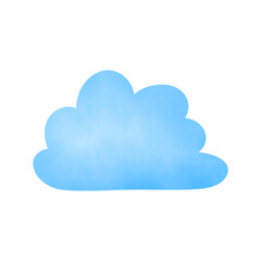 Watercolour cute cloud Icon.