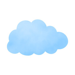 Watercolour cute cloud Icon.