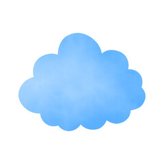 Watercolour cute cloud Icon.