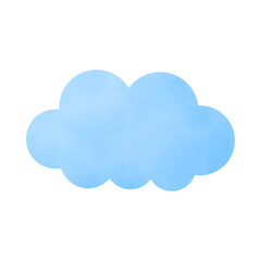 Watercolour cute cloud Icon.