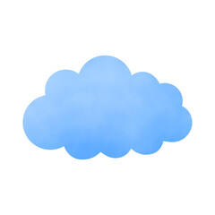 Watercolour cute cloud Icon.