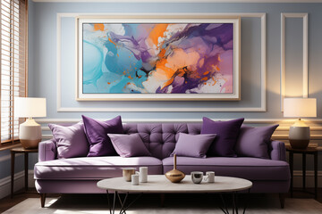 Natural luxury abstract fluid art painting in Colorful Color