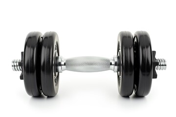 White background dumbbell weights for fitness concept