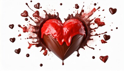 heart made of chocolate.