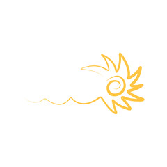 hand drawn cartoon sun