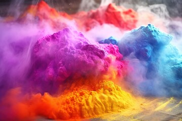 Celebrating Holi's Vibrant Traditions. A Celebration of Vibrant Colors, Joyful Dance, Traditional Music, and Community Unity, Bringing Renewal, Happiness, and Love in a Festival of Life and Laughter.