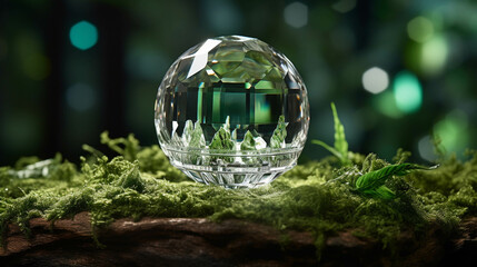 crystal glass ball  high definition(hd) photographic creative image
