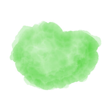 Green abstract watercolor brush background. © Boonsub