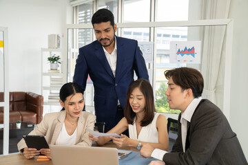 asian business people working at office