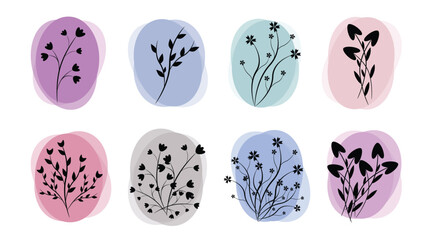 vintage stickers for Mother's day, 8 Spring Flowers Collection