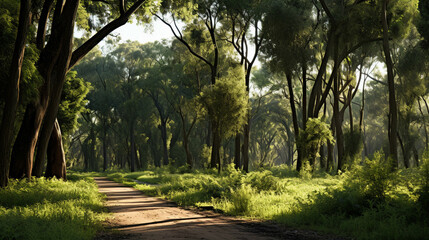 Fototapeta na wymiar path in the forest high definition(hd) photographic creative image