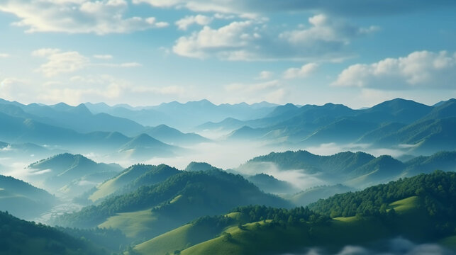 panorama of the mountains  high definition(hd) photographic creative image