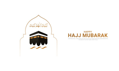 Al Hajj Mubarak Creative design for social media post.