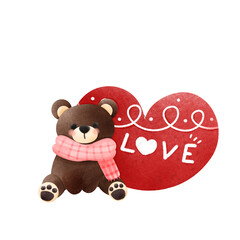 teddy bear with heart