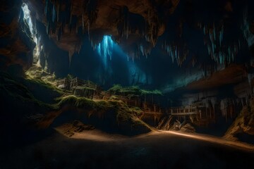 cave in the night